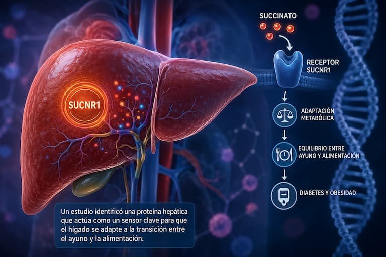 Descubren un sensor hepático clave para diabetes y obesidad