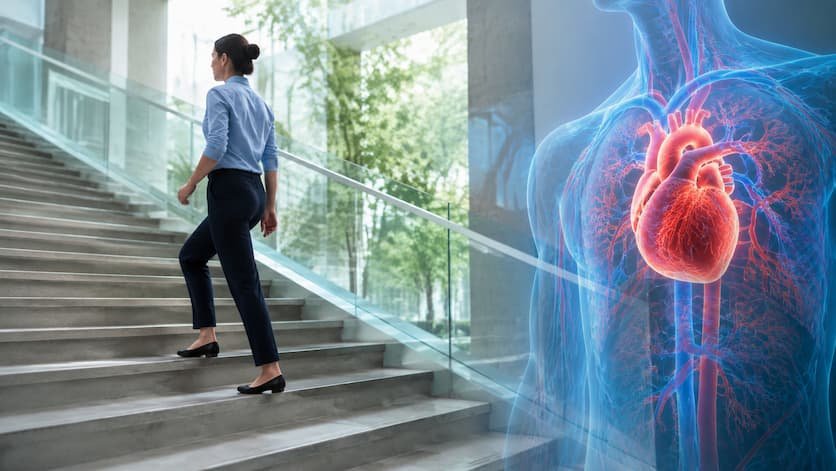 Subir escaleras se asocia con menor riesgo de infarto y ACV
