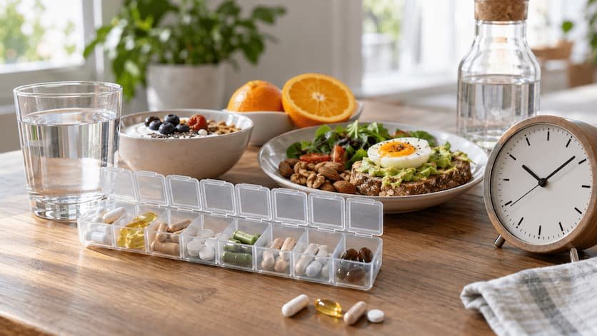 Vitaminas y suplementos: el horario depende de cada nutriente