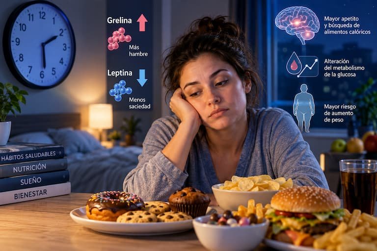 Dormir poco altera el hambre y complica el control del peso