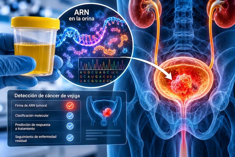 Una prueba de orina detecta señales de cáncer de vejiga en el ARN