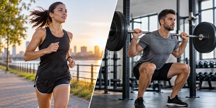 Correr antes de hacer pesas ayuda a preservar el rendimiento