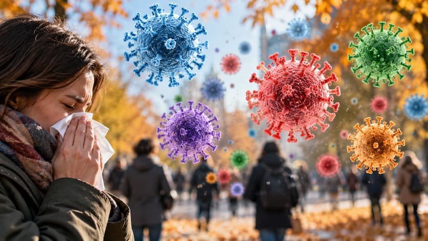 Los virus respiratorios del otoño compiten e interactúan entre sí