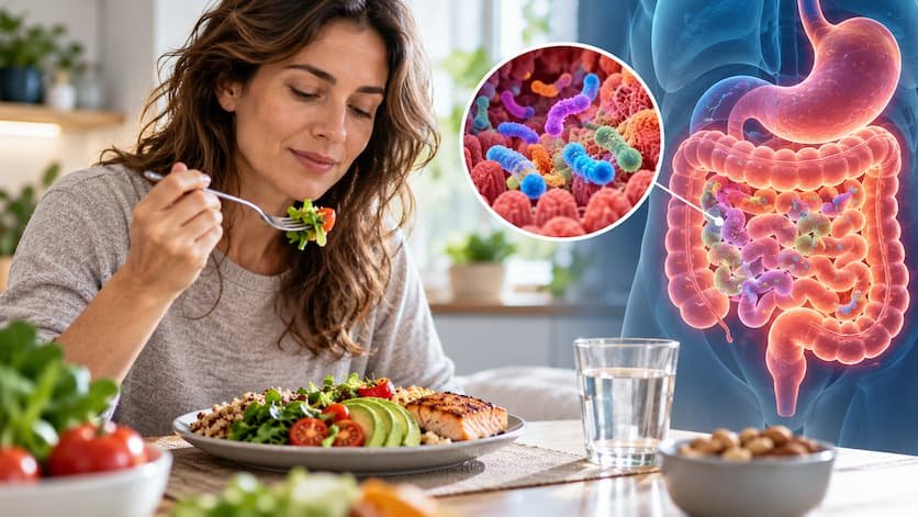 Bacterias intestinales sincronizan la absorción de nutrientes con las comidas