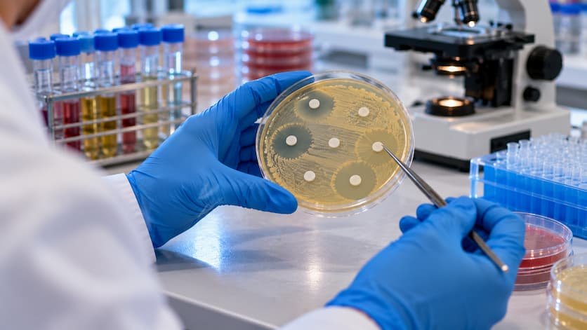 Así determina un laboratorio si una bacteria resiste a un antibiótico